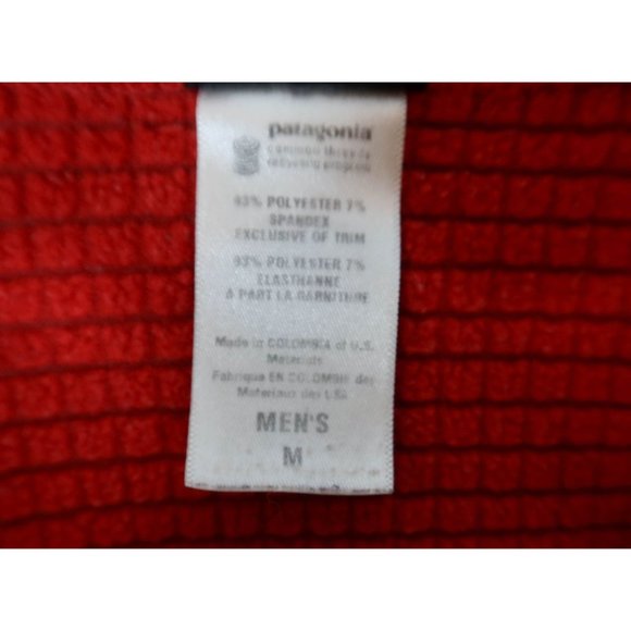 PATAGONIA Red Grid Fleece R1 1/4 Zip Pullover Jacket Size M - Picture 8 of 9